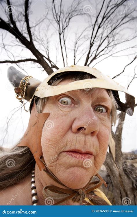 Crazy Viking Lady Stock Image Image Of Humor Elder Outdoor 9076533