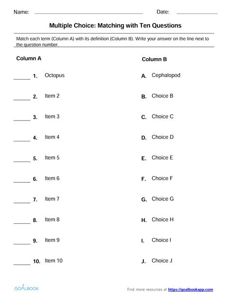 Free Multiple Choice Test Template
