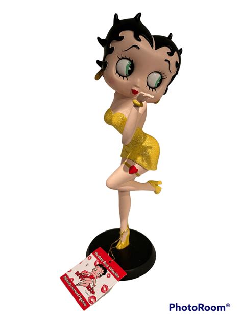 Betty Boop Beeld Blowing Kiss Yellow Glitter Gamecastle Retro
