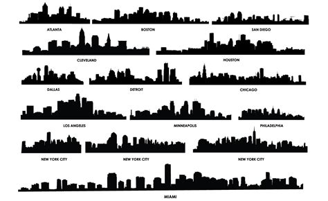 City Skyline Vector Pack For Adobe Illustrator Our City Skyline