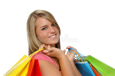 Beautiful Teen Girl Shopping Stock Photo Image Of Cute Happiness