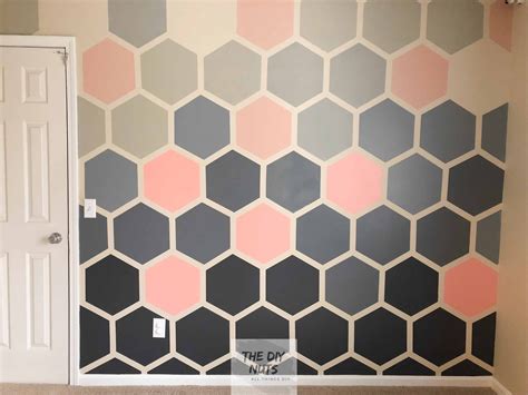 DIY Ombre Hexagon Wall (With images) | Accent wall paint, Nursery accent wall, Accent wall