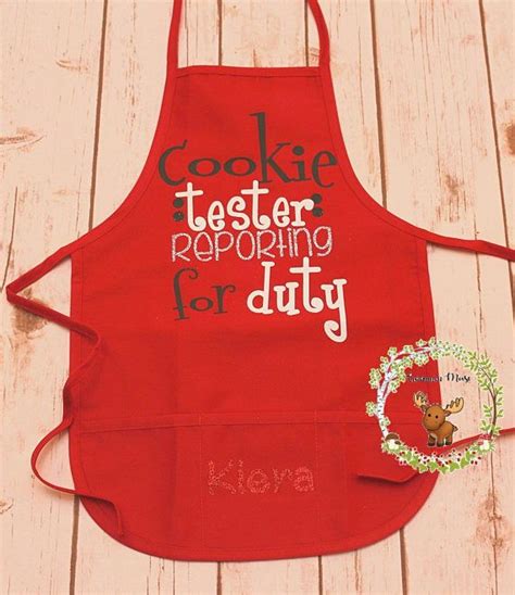 Personalized Kids Apron Cookie Tester Apron Kids Personalized