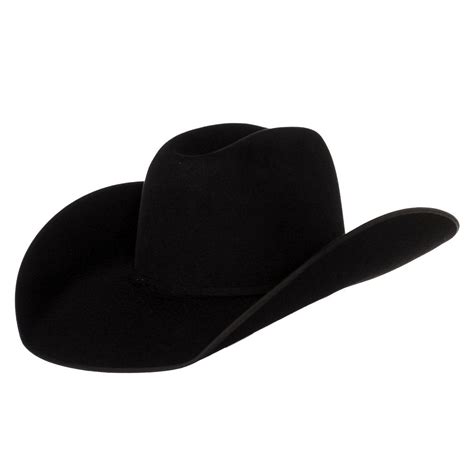 Rodeo King 7x Black Felt With Black Bound Edge 4 12in Brim Open Crow