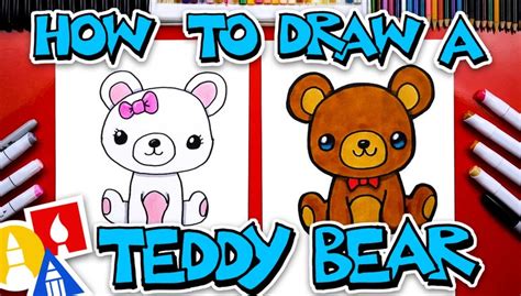 How To Draw A Teddy Bear National Teddy Bear Day Art For Kids Hub