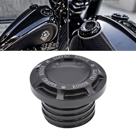 Tuincyn Tappo Decorativo Per Serbatoio Del Carburante Colore Nero In Alluminio Per Harley