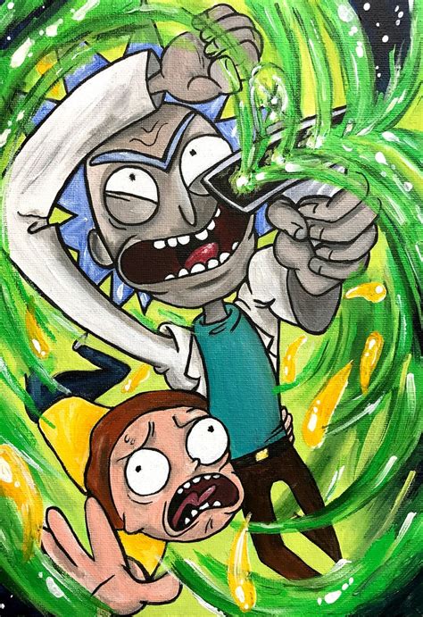 Rick And Morty Art Print Poster Space Decor Fan Art Etsy