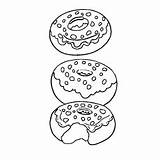 Coloring Donut Donuts Clipart Sprinkle Momjunction Webstockreview Yummy Toddler sketch template