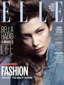 Bella Hadid Elle Uk Magazine Cover July 2016 Gotceleb