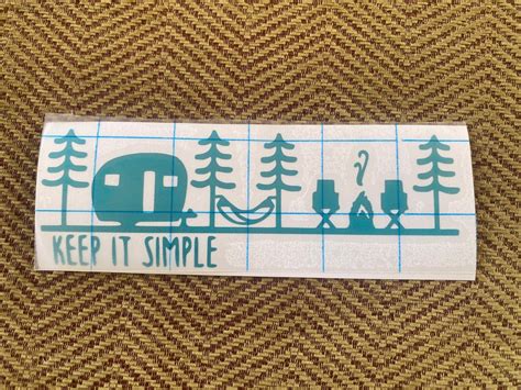 Keep It Simple Camping Decal Etsy