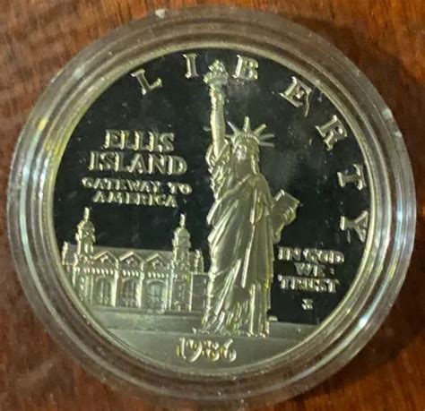 1986 S Statue Of Liberty Ellis Island Commemorative Proof Silver Dollar