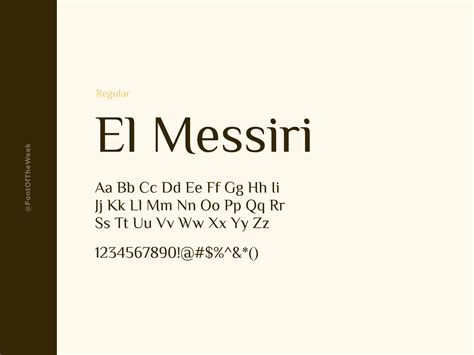 El Messiri By Font Of The Week On Dribbble