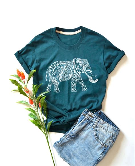Elephant Bohemian Shirt Elephant T Shirt Elephant Day T Shirt Etsy