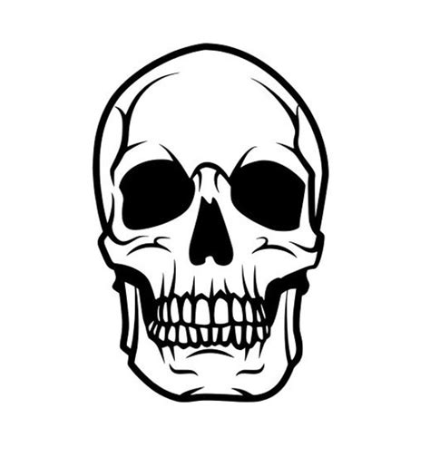Skull Dxf Dxf File Etsy