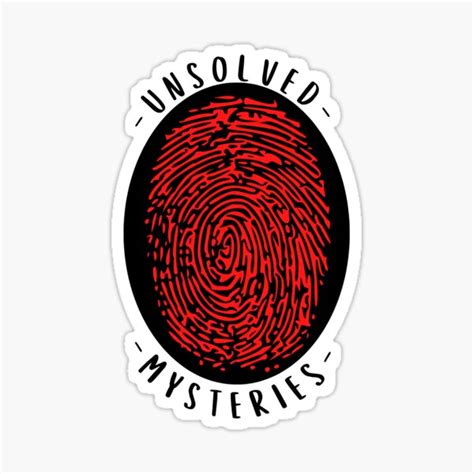 Unsolved Mysteries Sticker For Sale By Broadwaymae Redbubble