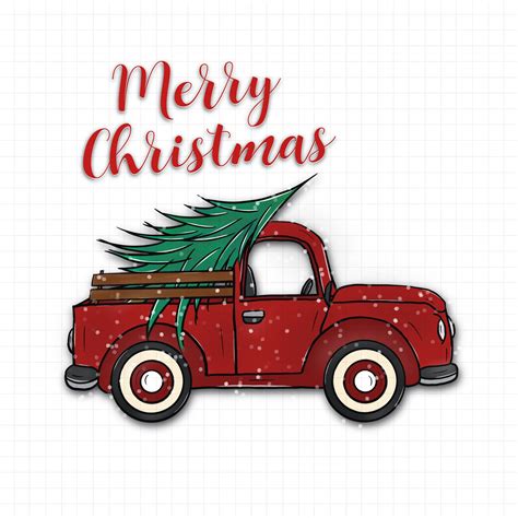 Free Printable Red Truck With Christmas Tree Ive Also Included A Few