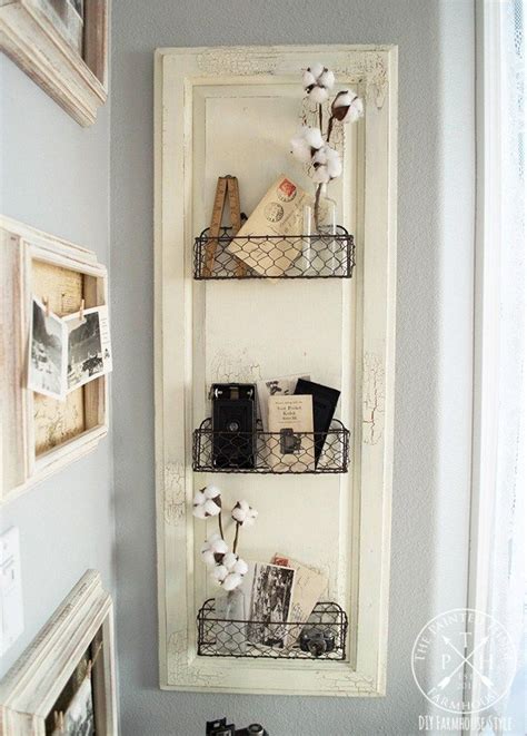 Diy Farmhouse Style Chicken Wire Basket Shelf Cabinet Door Crafts