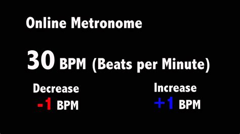 Online Metronome 30 Bpm Beats Per Minute Youtube