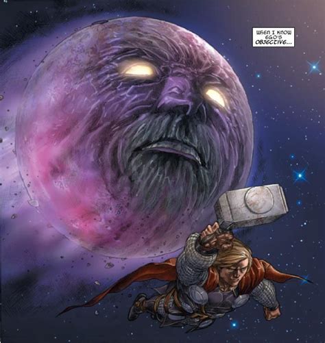 Ego The Living Planet And Thor Odinson Marvel Comic Character Comic