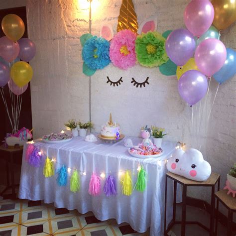 Love The Lights With Tassel Unicorn Themed Birthday Party Diy