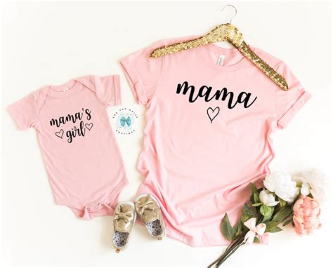 Mommy And Me Shirts Mama Mamas Girl Matching T Shirts Etsy