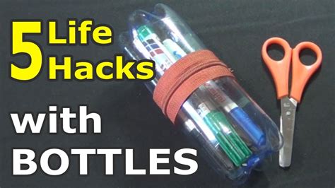 5 Life Hacks With Bottles Reuse Of Plastic Bottles Youtube