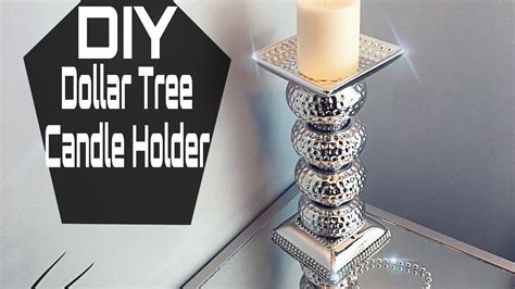 Diy Glam Mirrored Candle Holder Mirror Candle Holders Dollar Tree Candles Dollar Tree Mirrors