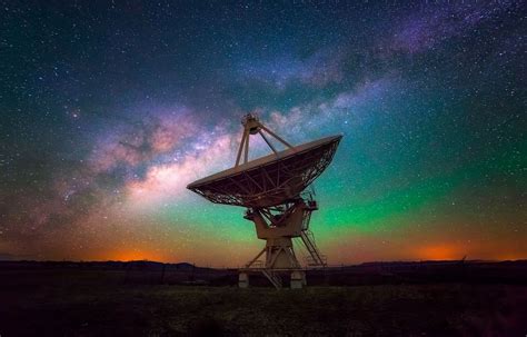 Landscape Nature Milky Way Observatory Starry Night Lights Galaxy
