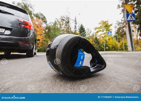 Helmet After Accident Stock Image Image Of Crossing 171983847
