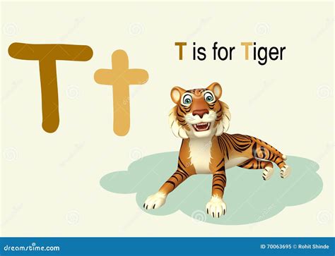 Tiger Alphabet Of Bold Orange Letters With Transparent Stripes Cartoon