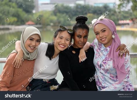 Стоковая фотография 1663072147 Group Woman Malay Chinese Indian