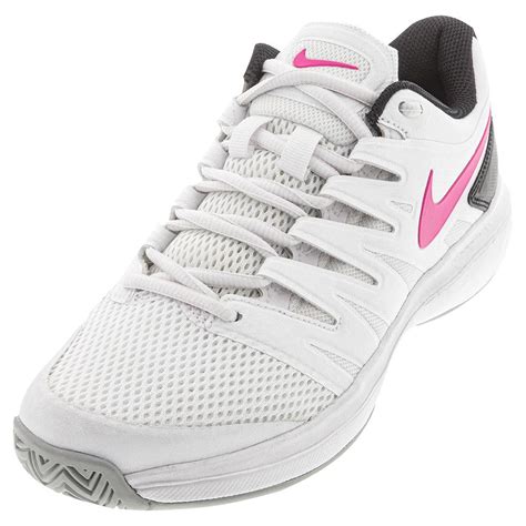 Nike Women S Air Zoom Prestige Tennis Shoes White And Laser Fuchsia