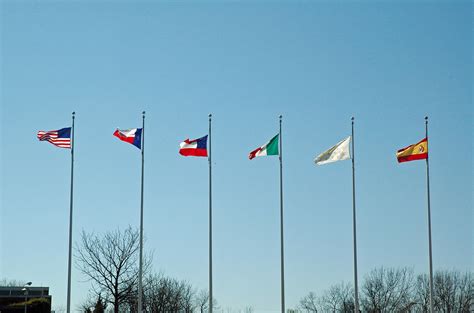 Flags Over Texas The Six Flags Of Texas Fly At The Texas W Flickr