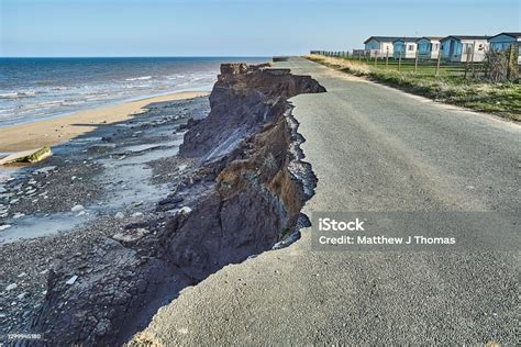 Coastal Erosion At Skipsea On The East Yorkshire Coast Stock Photo