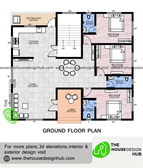 Floor Plan 3 Bedroom House Design ~ [b ] 25 One Bedroom House Apartment Plans Bodenewasurk