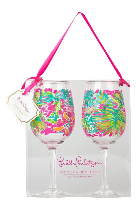 Lilly Pulitzer® Acrylic Wine Glasses Set Of 2 Nordstrom Acrylic Wine Glasses Wine Glass