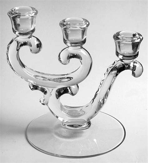 Fostoria Glass Century Crystal Accessory Pieces Candle Holders