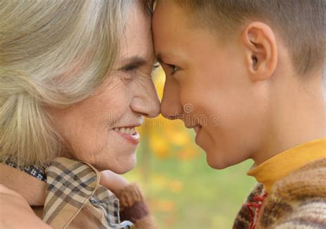 Grandmother With Her Grandson Stock Image Image Of Ageing Aged 83550451