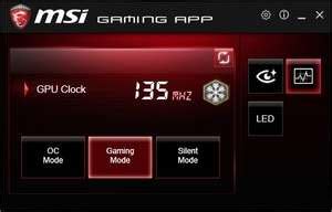 Oc mode maximum performance through higher clock speeds and increased fan performance. MSI Gaming App - Download