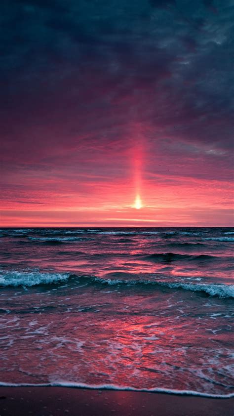 Ocean Waves Sunset Iphone Wallpapers 4k Hd Ocean Waves Sunset Iphone