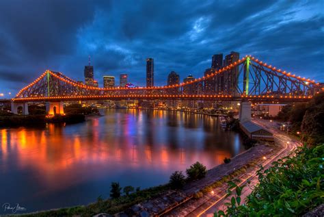 Brisbane Skyline Story Bridge Australia