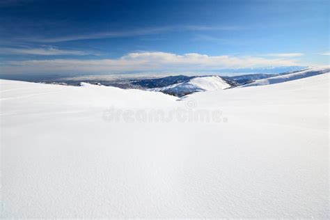Snowy Slope With Superb Panoramic View Stock Photo Image Of Outdoors