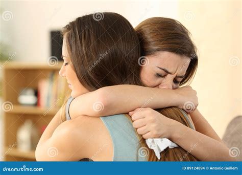 Girl Consoling To Her Sad Best Friend Stock Photo Image Of Female