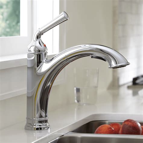 Your chrome kitchen faucet stock images are ready. American Standard Portsmouth 1-Handle Pull Out Kitchen ...