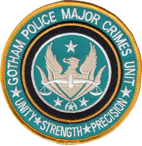 Gotham City Police Department Shoulder Patch Major Crimes Unit Chicago Cop Shop