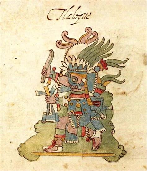 Tlaloc's basic iconography and connection to water; La vera identita' del Dio Azteco della pioggia Tlaloc ...