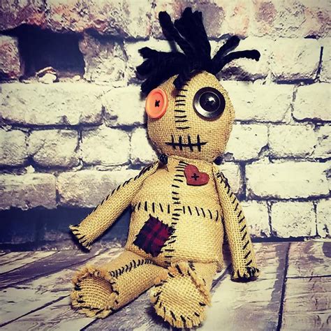 Creepy Cute Voodoo Doll Goth Horror Handsewn Burlap Voodoo Etsy