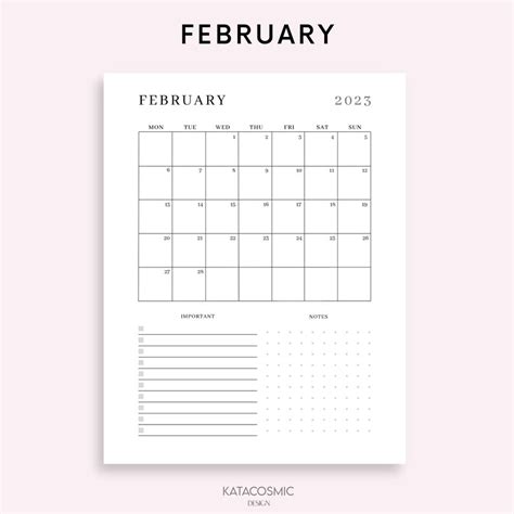 Digital 2023 Monthly Calendar For Goodnotes Desk Calendar Etsy