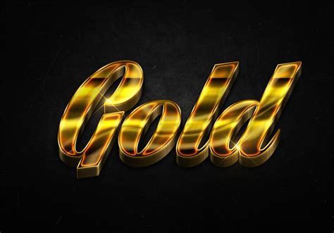 89 3d Shiny Gold Text Effects Preview Free Psd In Photoshop Psd Psd