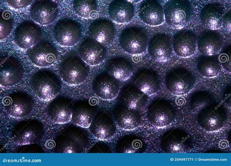 Alien Trypophobia Holes In A Shiny Sci Fi Close Up Background Stock